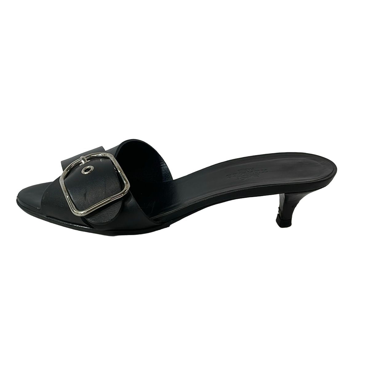 Hermes Mules Black Leather