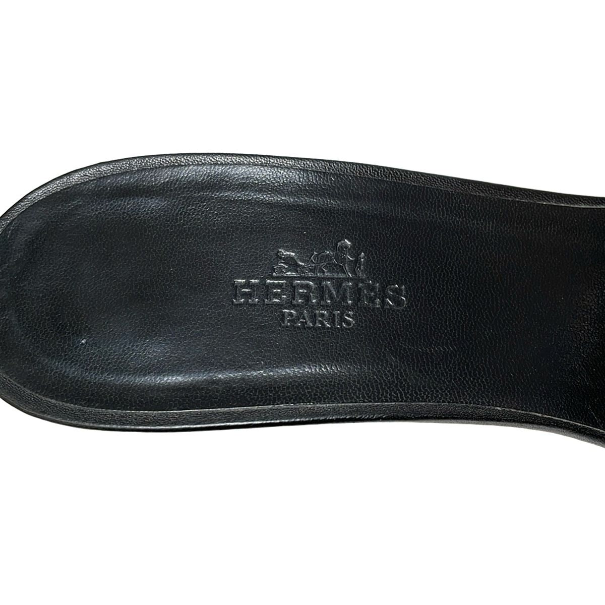 Hermes Mules Black Leather — view 5