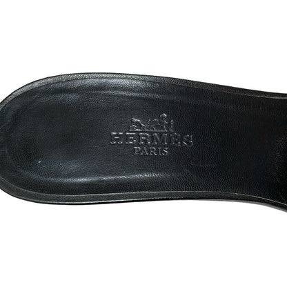 Hermes Mules Black Leather — view 5