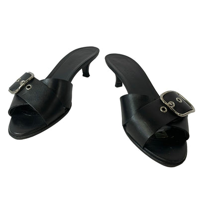 Hermes Mules Black Leather — view 2