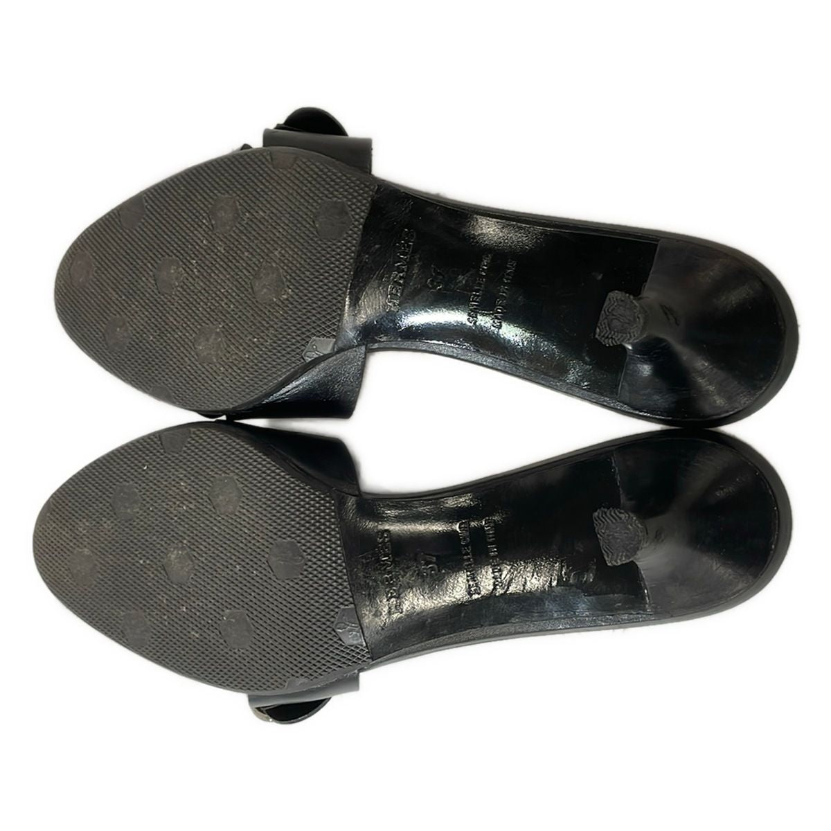 Hermes Mules Black Leather — view 4