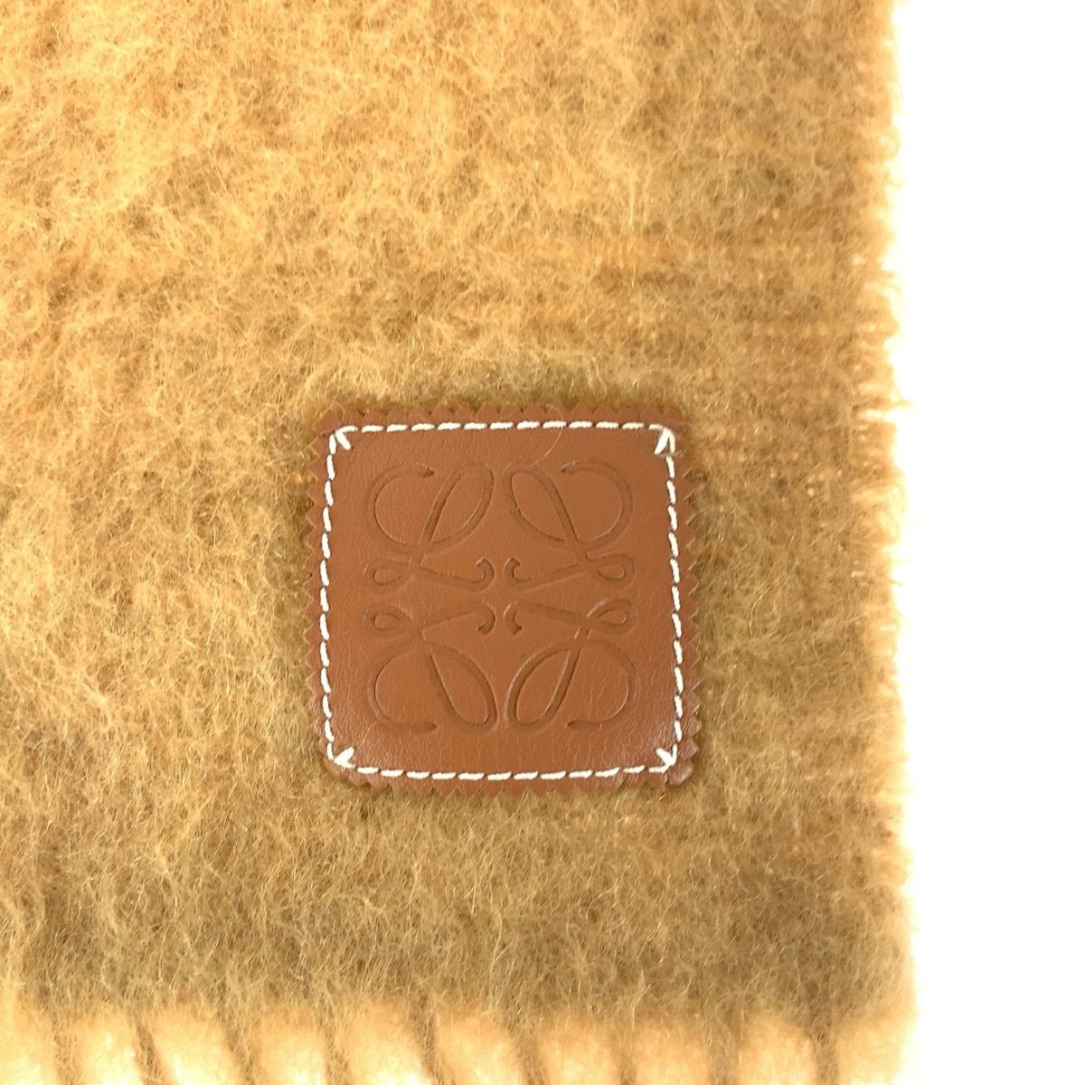 Loewe Anagram Beige Glitter le Wool Mohair Scarf — view 4