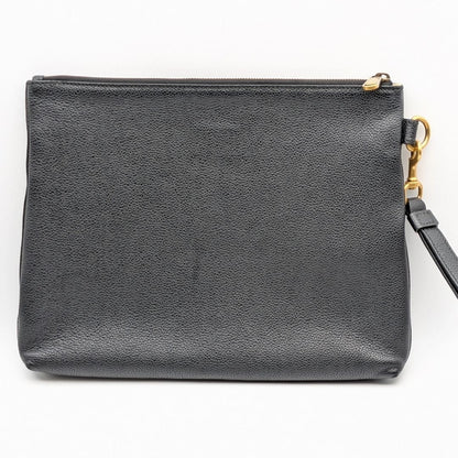 Gucci Vintage Logo Print GG Interlocking G Sherry Line Clutch Black — view 2