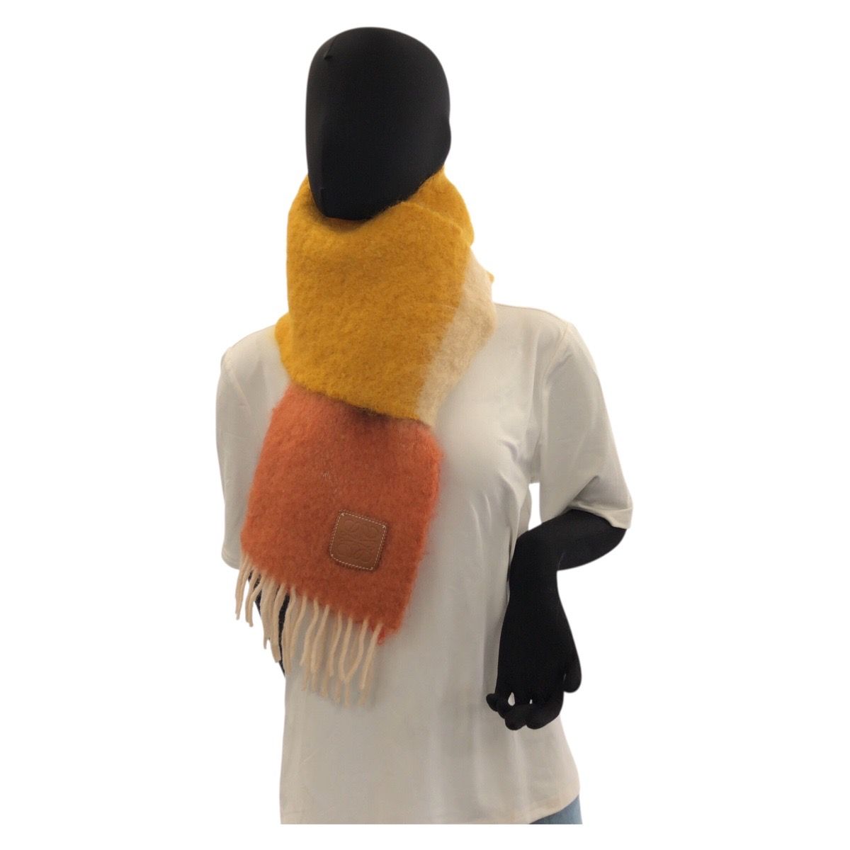 Loewe Anagram Multicolor Wool Mohair Scarf Shawl — view 6