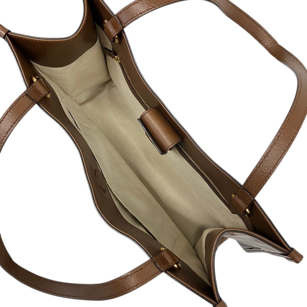 Gucci Horsebit 1955 Leather Tote Bag Brown — view 7