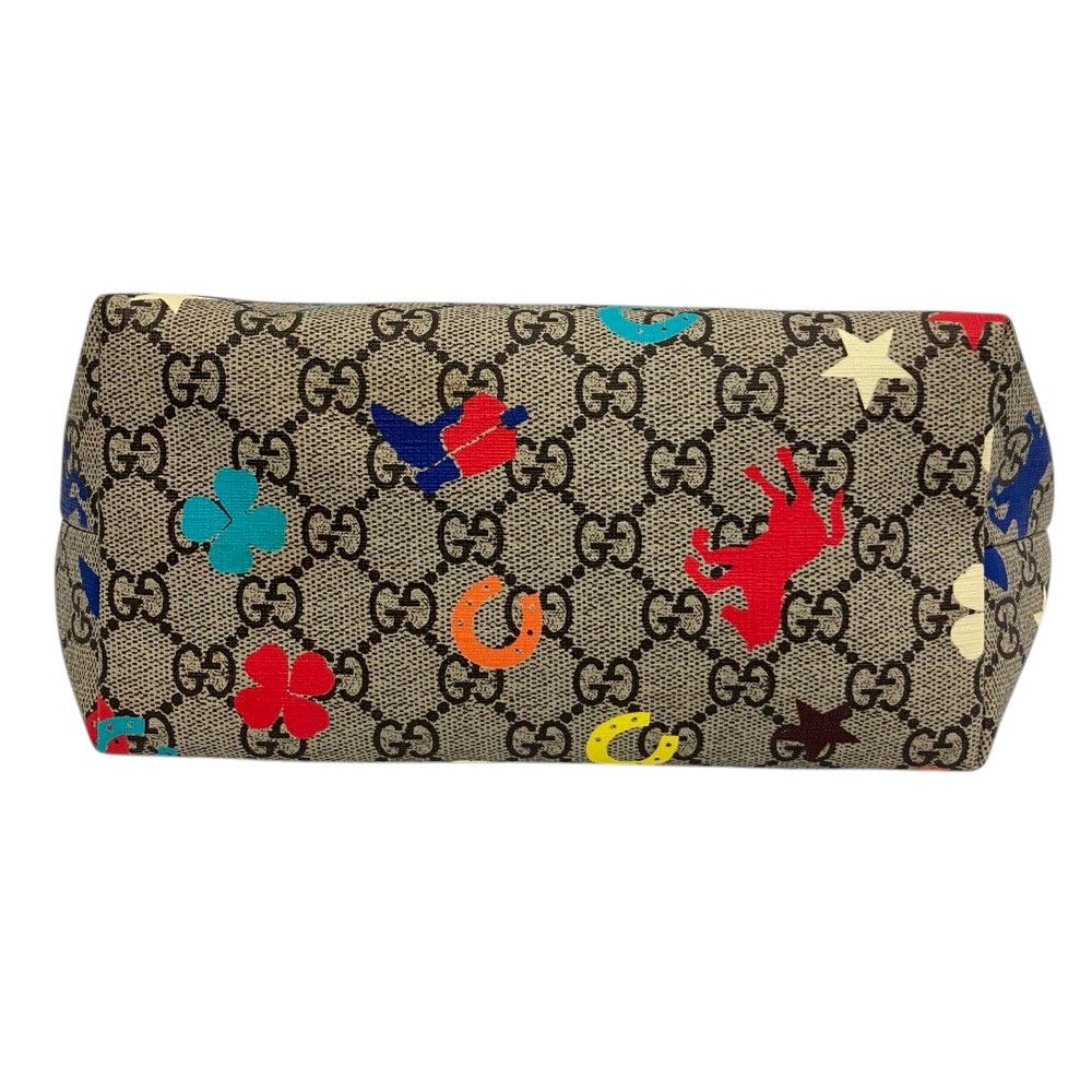 Gucci Children's GG Supreme Star Horse Clover Tote Bag Multicolor Kids — view 5