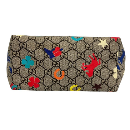 Gucci Children's GG Supreme Star Horse Clover Tote Bag Multicolor Kids — view 5
