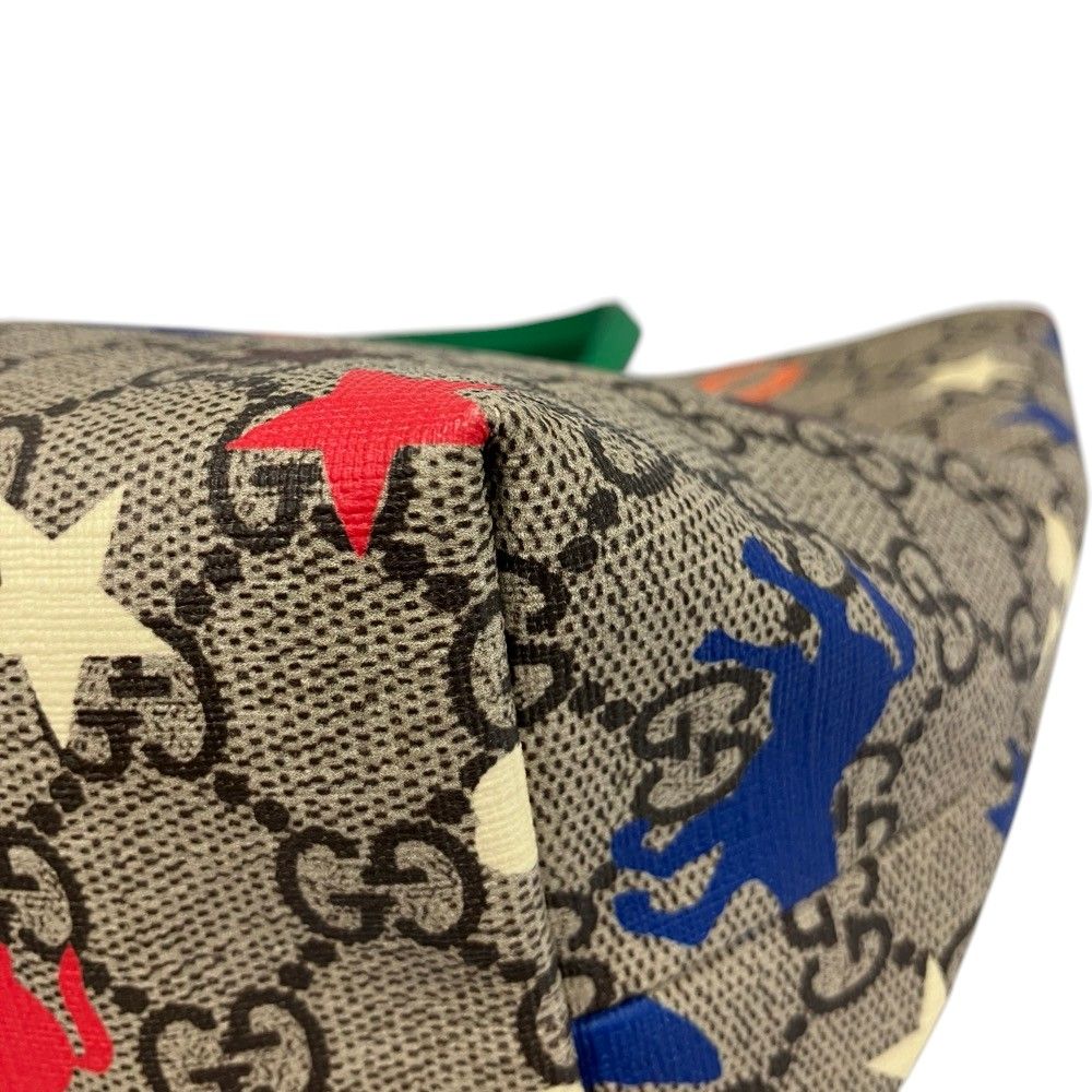 Gucci Children's GG Supreme Star Horse Clover Tote Bag Multicolor Kids — view 7