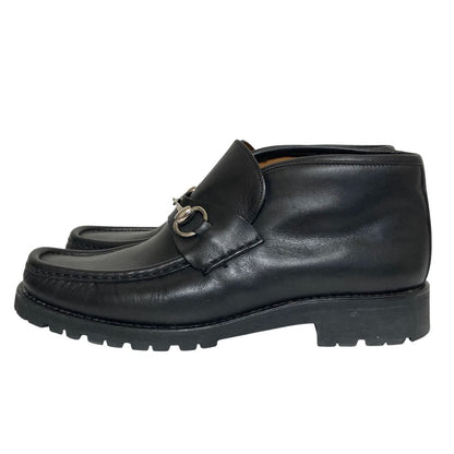 Gucci Horsebit Leather Boots Black Short — view 2