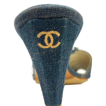 Chanel Mules Navy Camellia — view 7