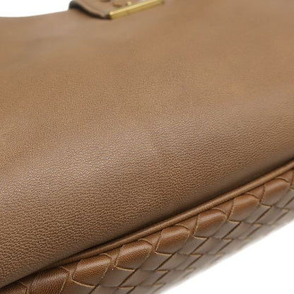 Bottega Veneta Handbag Intrecciato Leather Brown Gold — view 8