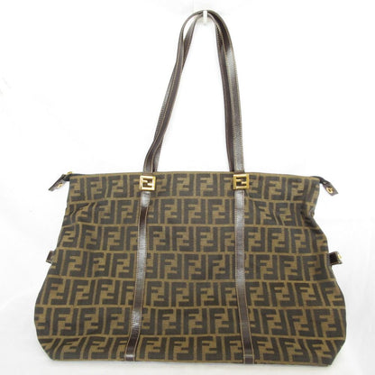 Fendi Vintage Zucca Pattern Tote Bag Brown Black