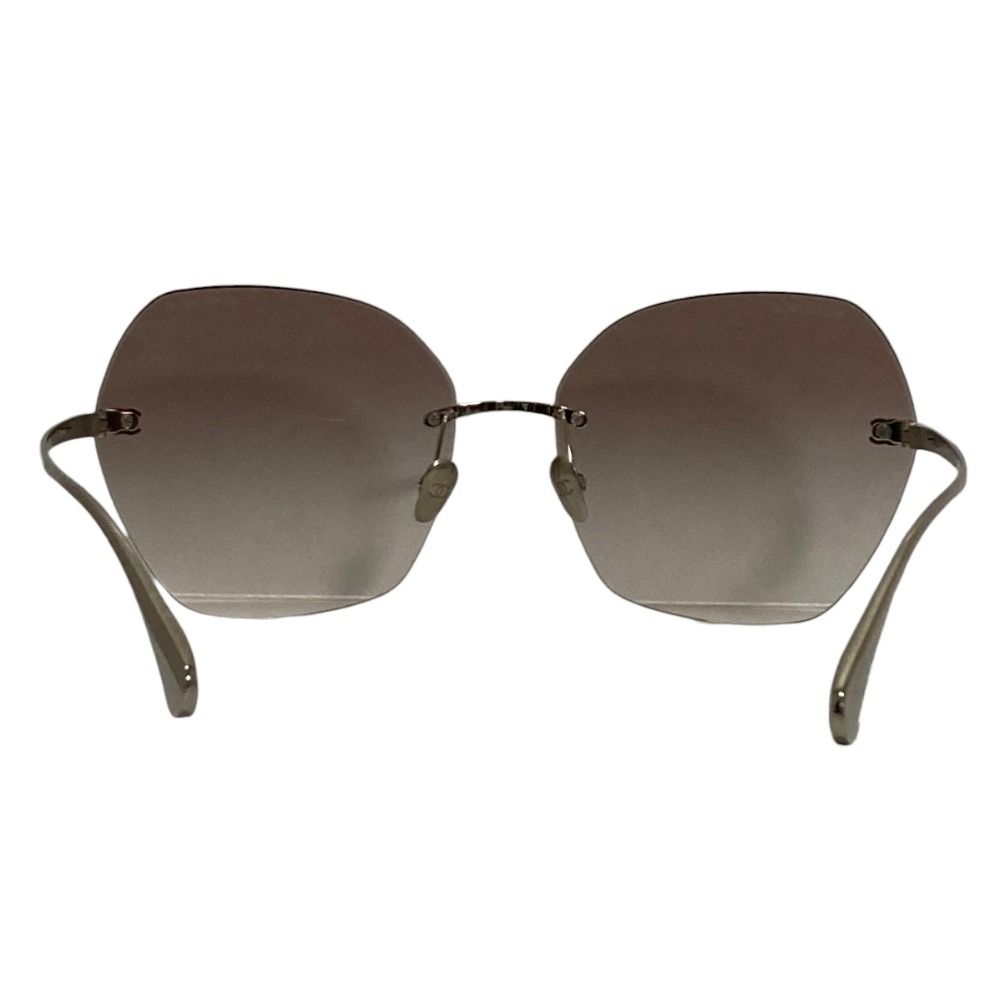 Chanel Rimless Sunglasses Brown Grade Eyewear — view 4