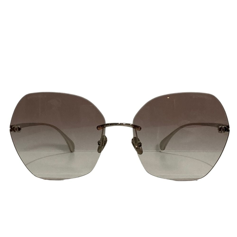 Chanel Rimless Sunglasses Brown Grade Eyewear
