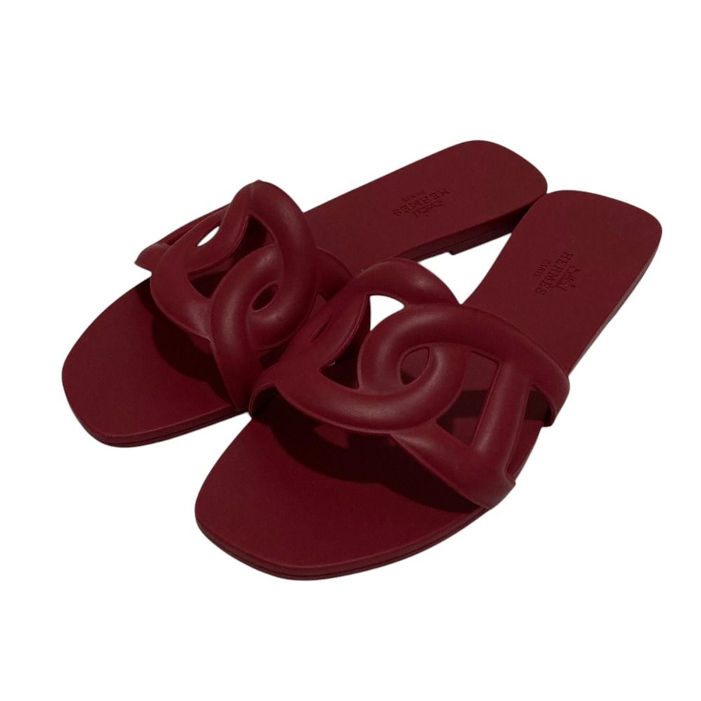 Hermes Aloha Chaine D'ancre Rubber Sandals Pink