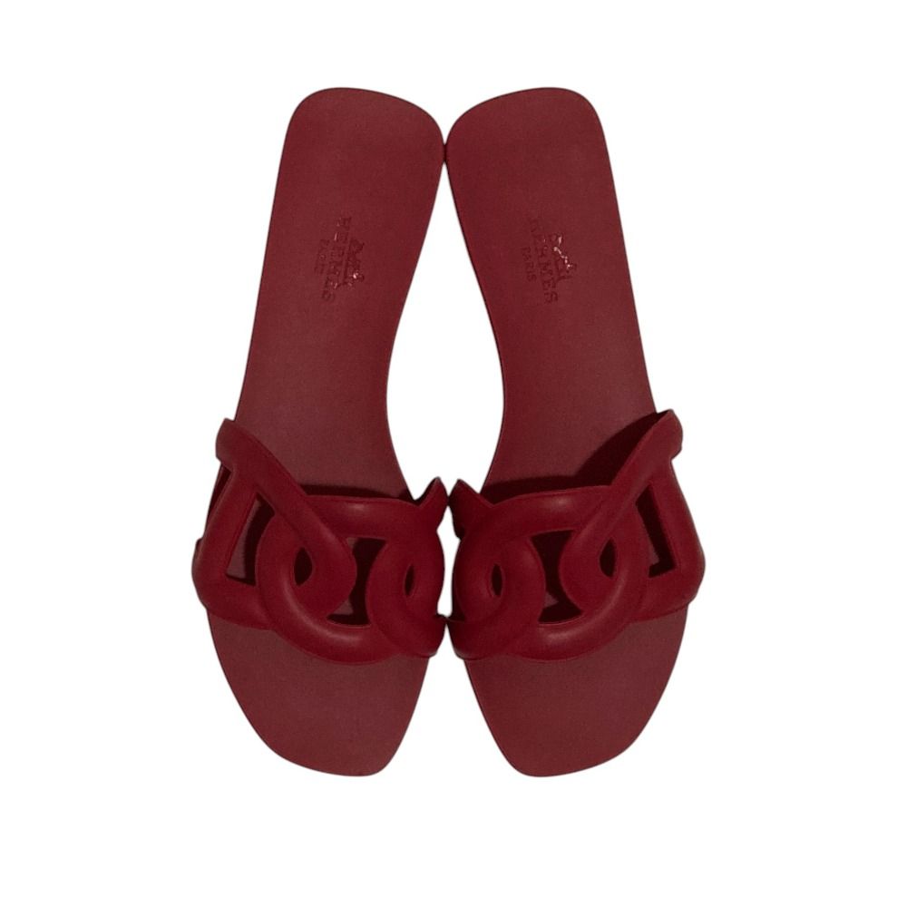 Hermes Aloha Chaine D'ancre Rubber Sandals Pink — view 6