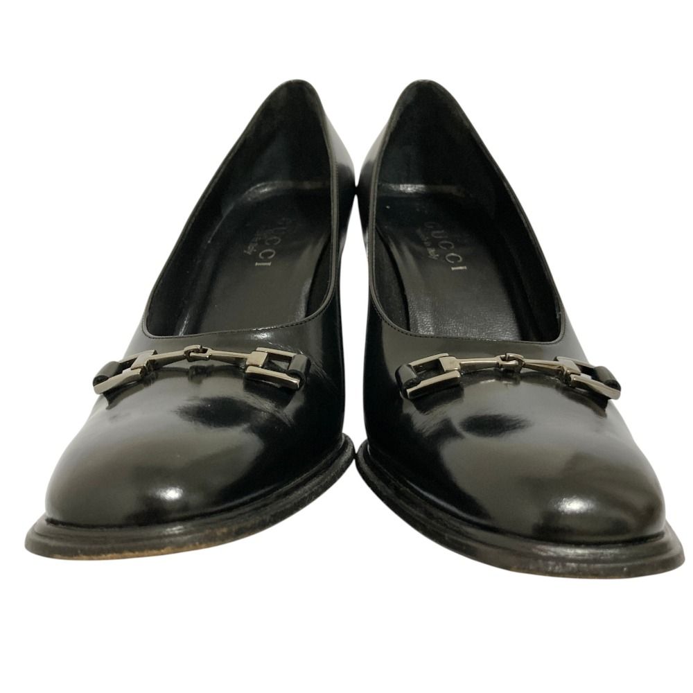 Gucci Tom Ford Era Horsebit Leather Pumps Black Heels — view 2