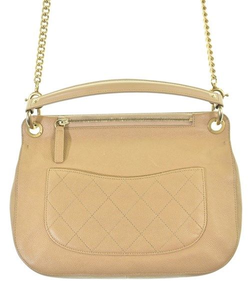 Chanel Matelasse 2-Way Bag Caviar Leather CC Logo Beige — view 2