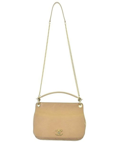 Chanel Matelasse 2-Way Bag Caviar Leather CC Logo Beige — view 3