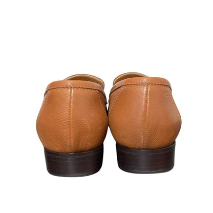 Hermes Destin Kelly Leather Loafers Shoes Brown — view 4