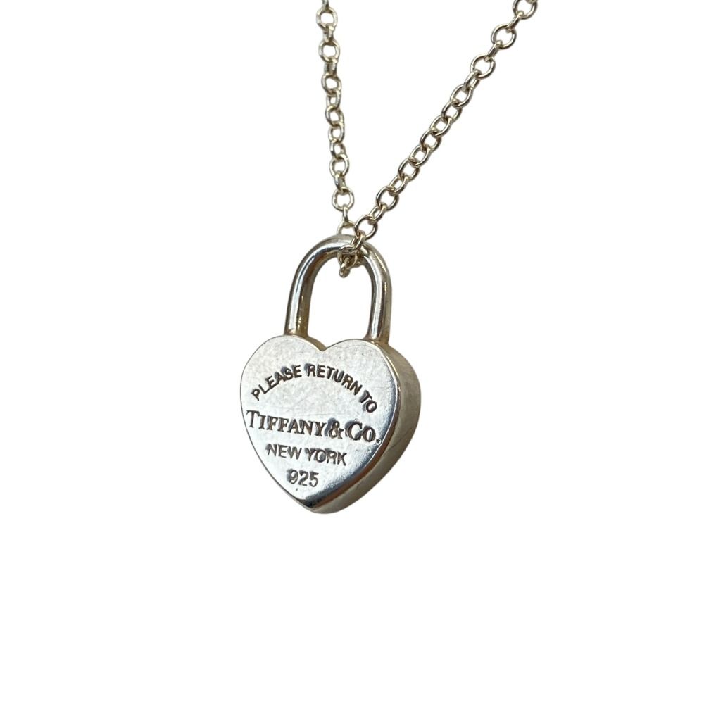 Tiffany & Co Return to Tiffany Heart Lock Necklace Silver