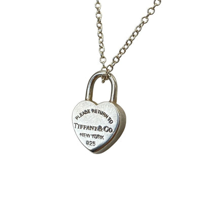 Tiffany & Co Return to Tiffany Heart Lock Necklace Silver