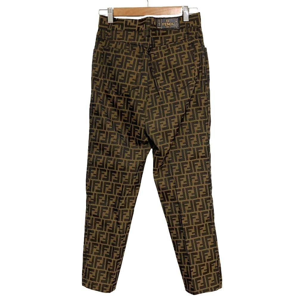 Fendi Vintage Zucca Pattern Tapered Pants I Beige 42 — view 2