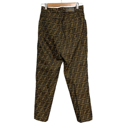 Fendi Vintage Zucca Pattern Tapered Pants I Beige 42 — view 2