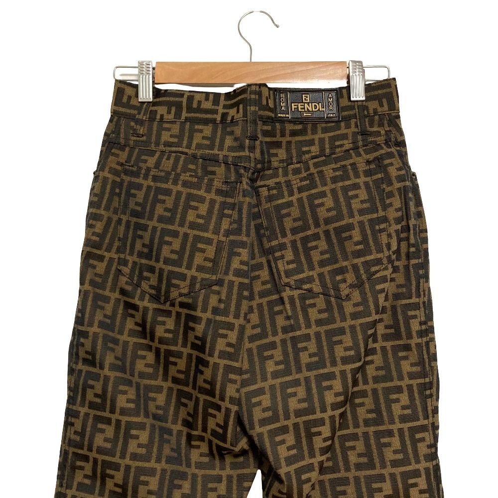 Fendi Vintage Zucca Pattern Tapered Pants I Beige 42 — view 7