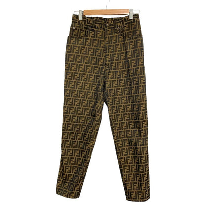 Fendi Vintage Zucca Pattern Tapered Pants I Beige 42
