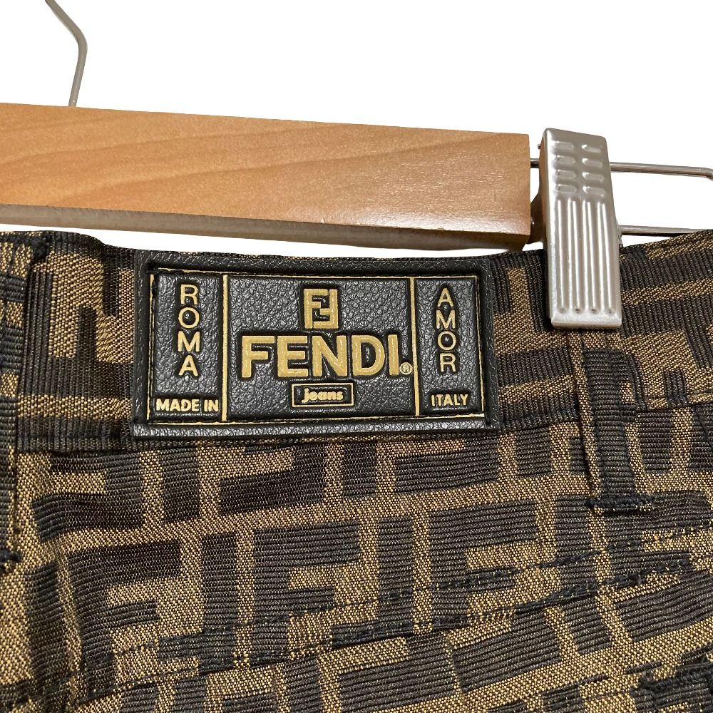 Fendi Vintage Zucca Pattern Tapered Pants I Beige 42 — view 6