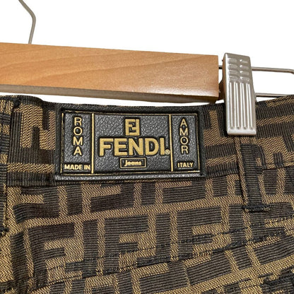 Fendi Vintage Zucca Pattern Tapered Pants I Beige 42 — view 6