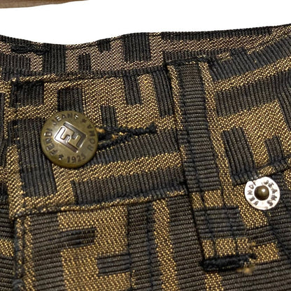 Fendi Vintage Zucca Pattern Tapered Pants I Beige 42 — view 3