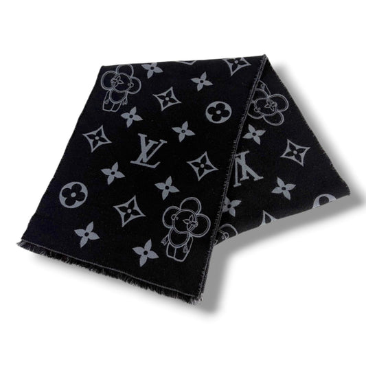 Louis Vuitton Scarf Monogram Vivienne Black