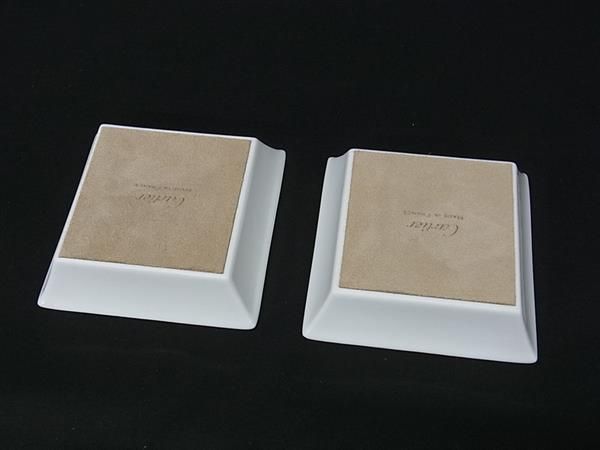 Cartier Diabolo de Trinket Tray Plate Dish 2 Set White — view 2