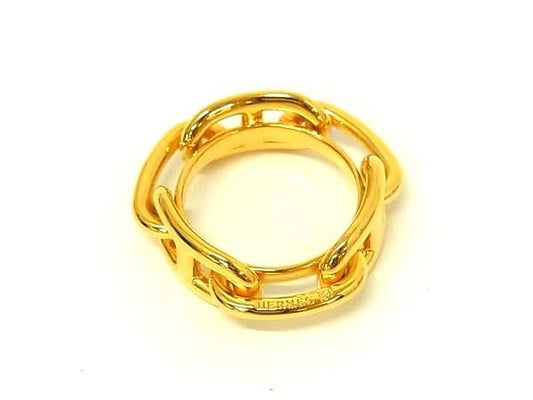 Hermes Chaine D'ancre Lucade Legato Scarf Ring Closure Gold