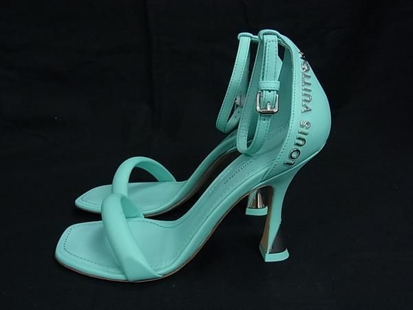 Louis Vuitton Leather Heels Shoes Mint Green — view 3