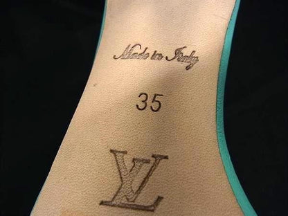 Louis Vuitton Leather Heels Shoes Mint Green — view 6