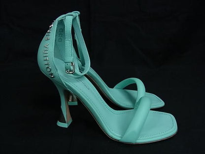 Louis Vuitton Leather Heels Shoes Mint Green — view 2
