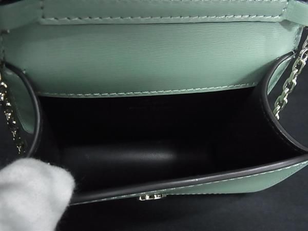 Cartier Panthere C Micro Leather Chain Shoulder Bag Pochette Green — view 5