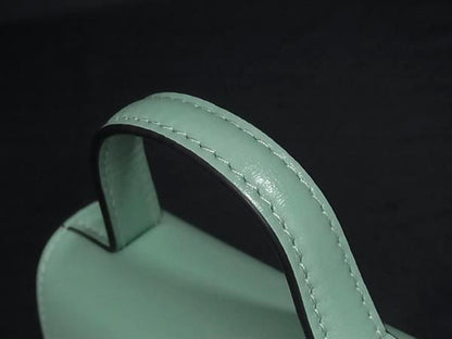 Cartier Panthere C Micro Leather Chain Shoulder Bag Pochette Green — view 2