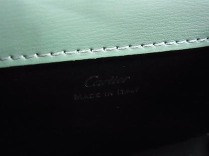 Cartier Panthere C Micro Leather Chain Shoulder Bag Pochette Green — view 6