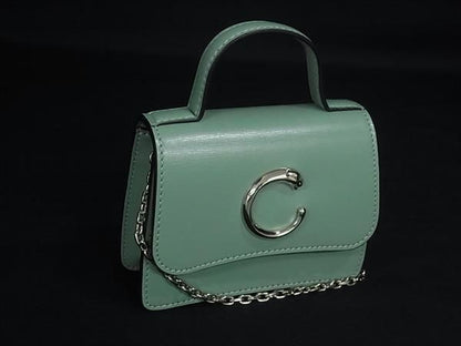 Cartier Panthere C Micro Leather Chain Shoulder Bag Pochette Green