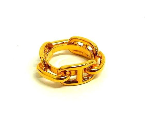 Hermes Chaine D'ancre Lucade Legato Scarf Ring Closure Gold