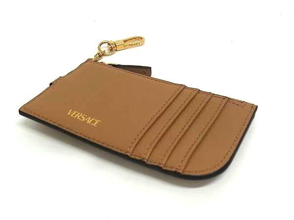 Versace Medusa Leather Fragment Case Coin Purse Card Brown — view 2