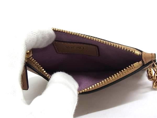 Versace Medusa Leather Fragment Case Coin Purse Card Brown — view 3