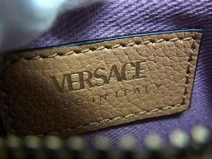 Versace Medusa Leather Fragment Case Coin Purse Card Brown — view 4