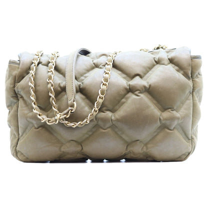 Chanel Khaki Bubble Quilt Calfskin Shoulder Bag — view 3