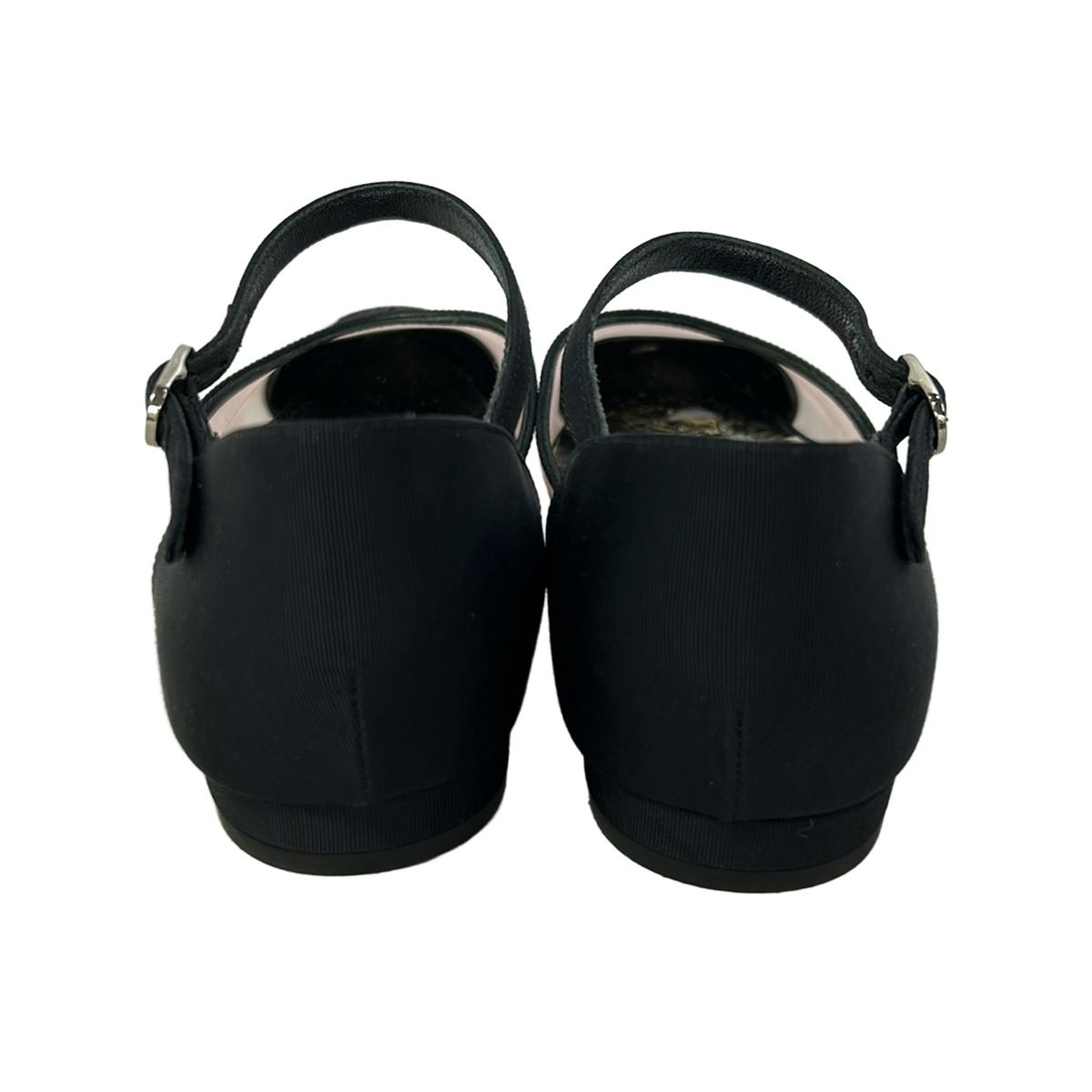 Chanel Flat Shoes Black Clear CC Logo Mesh — view 3