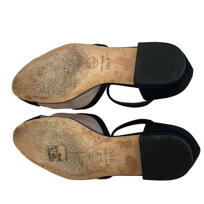 Chanel Flat Shoes Black Clear CC Logo Mesh — view 4